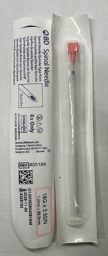 [MAT2419] Aiguille spinale 18G x 3.5 - BD (1 un.)