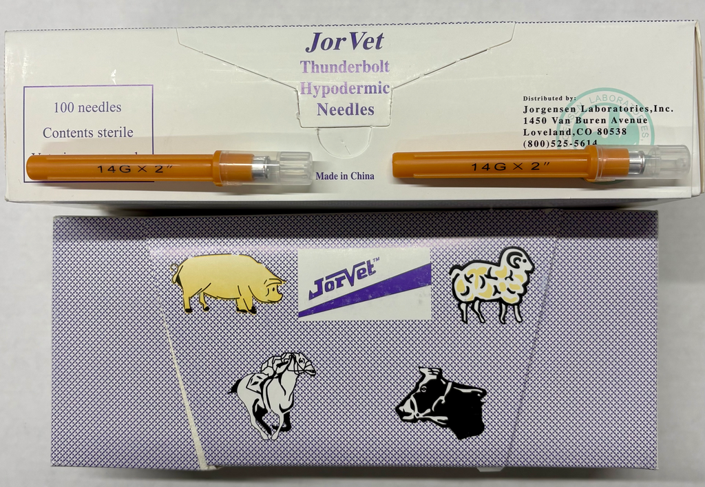 [MAT2420-un] Aiguilles jetables 14G x 2 - Jorvet (1 x 100 un.)