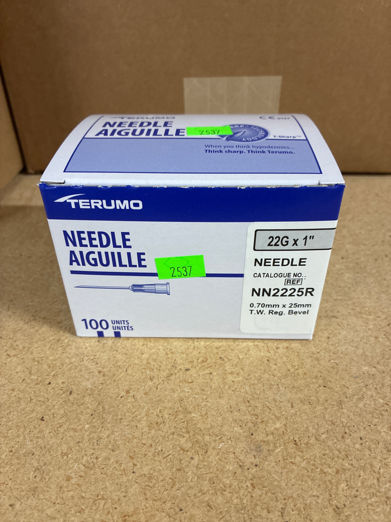 Aiguilles jetables 22G x 1 - Terumo (1 x 100 un.)