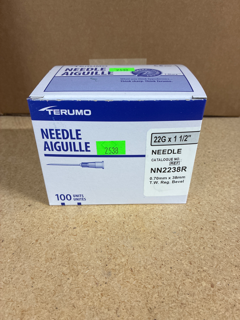 Aiguilles jetables 22G x 1½ - Terumo (1 x 100 un.)
