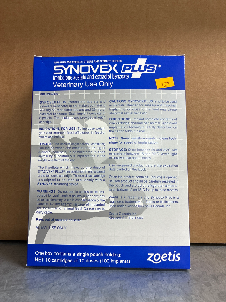 [MED1673] Implant Synovex Plus (100.00 doses)