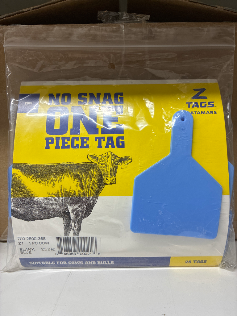 Tags à vache Z1 bleu - Z-Tags (25 un.)