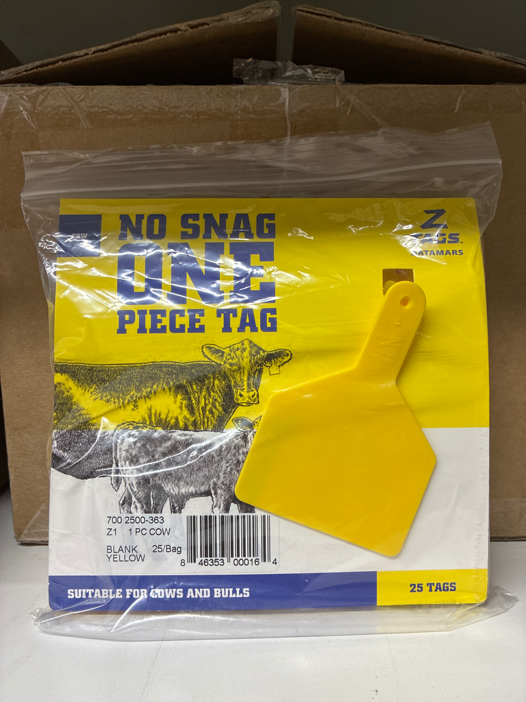 Tags à vache Z1 jaune - Z-Tags (25 un.)
