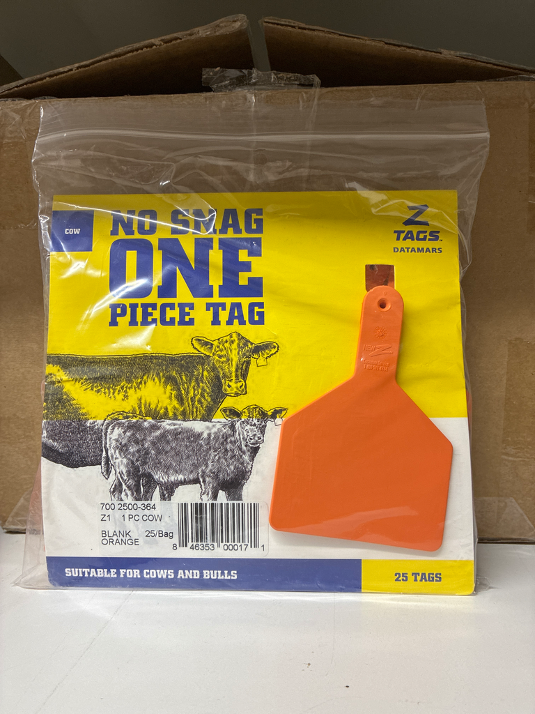 [MAT2687] Tags à vache Z1 orange - Z-Tags (25 un.)