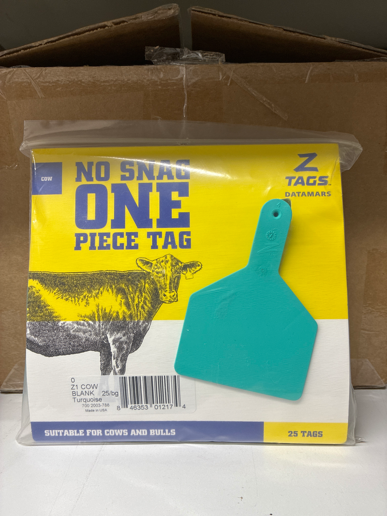 [MAT2691] Tags à vache Z1 turquoise - Z-Tags (25 un.)