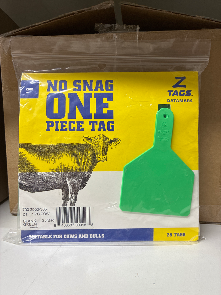 [MAT2690] Tags à vache Z1 vert - Z-Tags (25 un.)