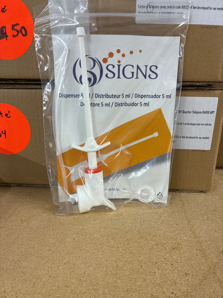 Pompe fixe 5 mL pour Secure - Signs (1 un.) - GRATUITÉ
